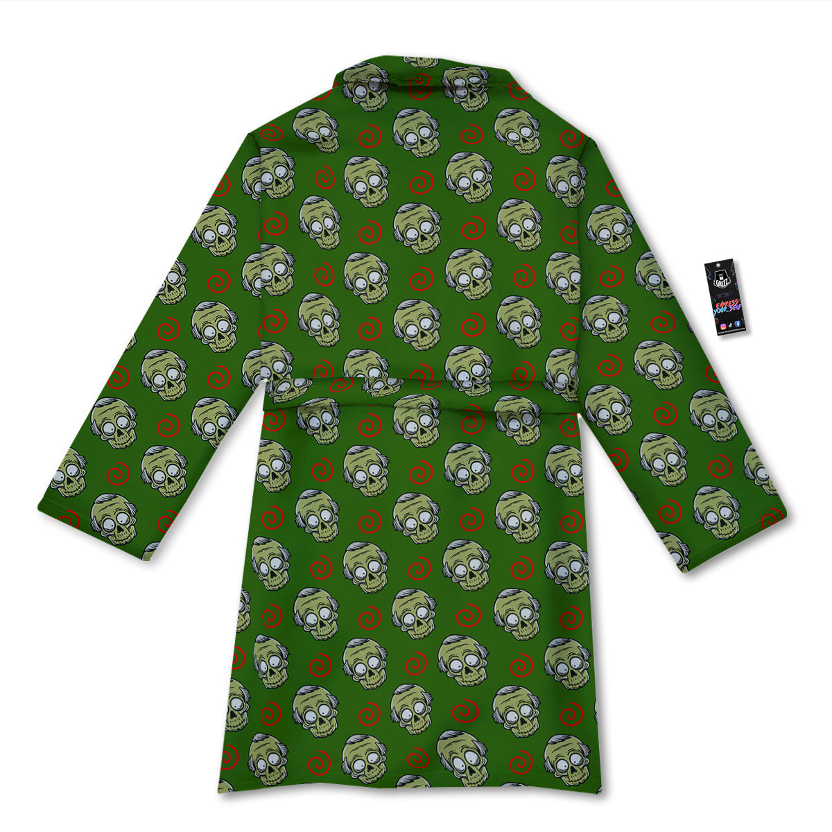 Zombie Cartoon Print Pattern Bathrobe-grizzshop