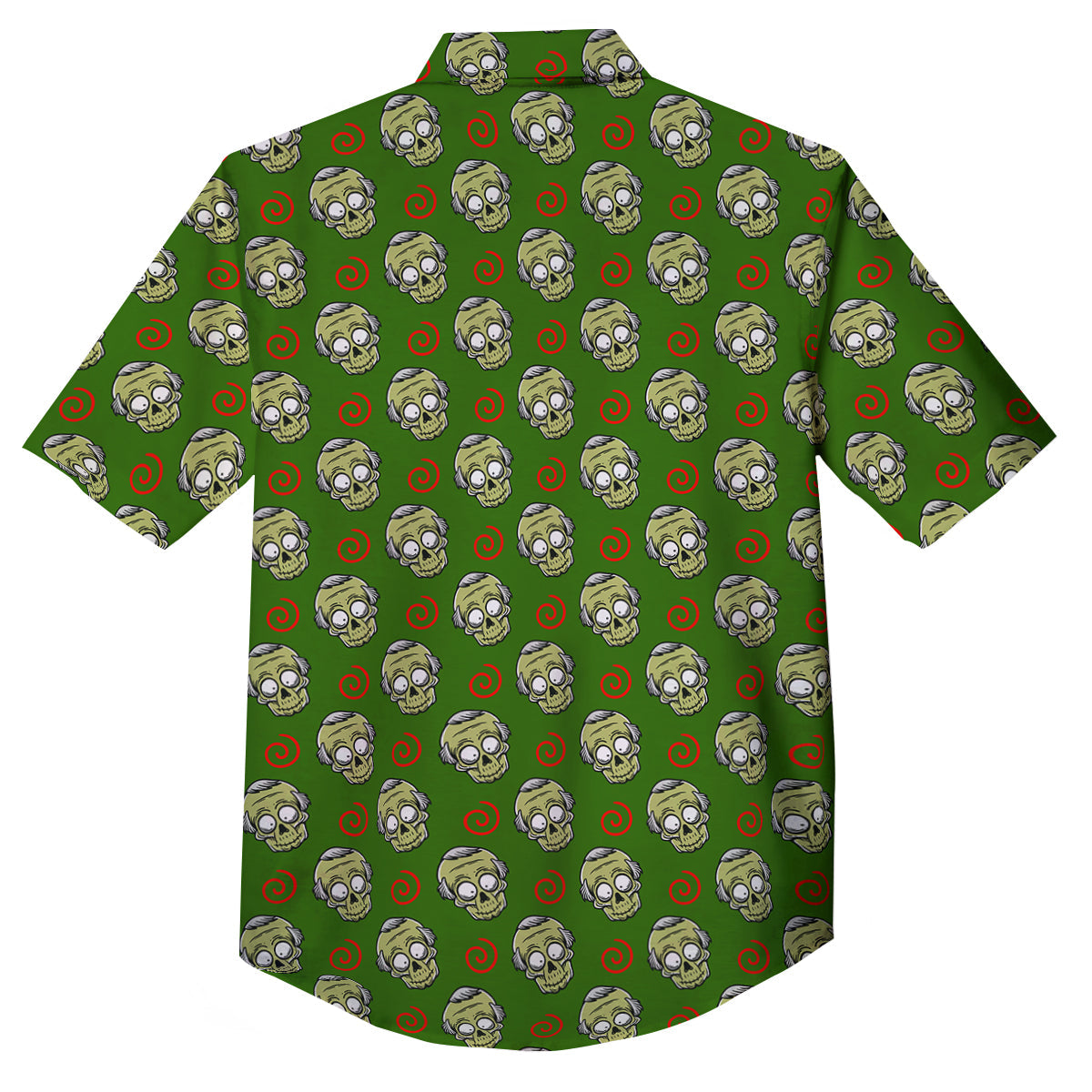 Zombie Cartoon Print Pattern Button Up Shirt-grizzshop