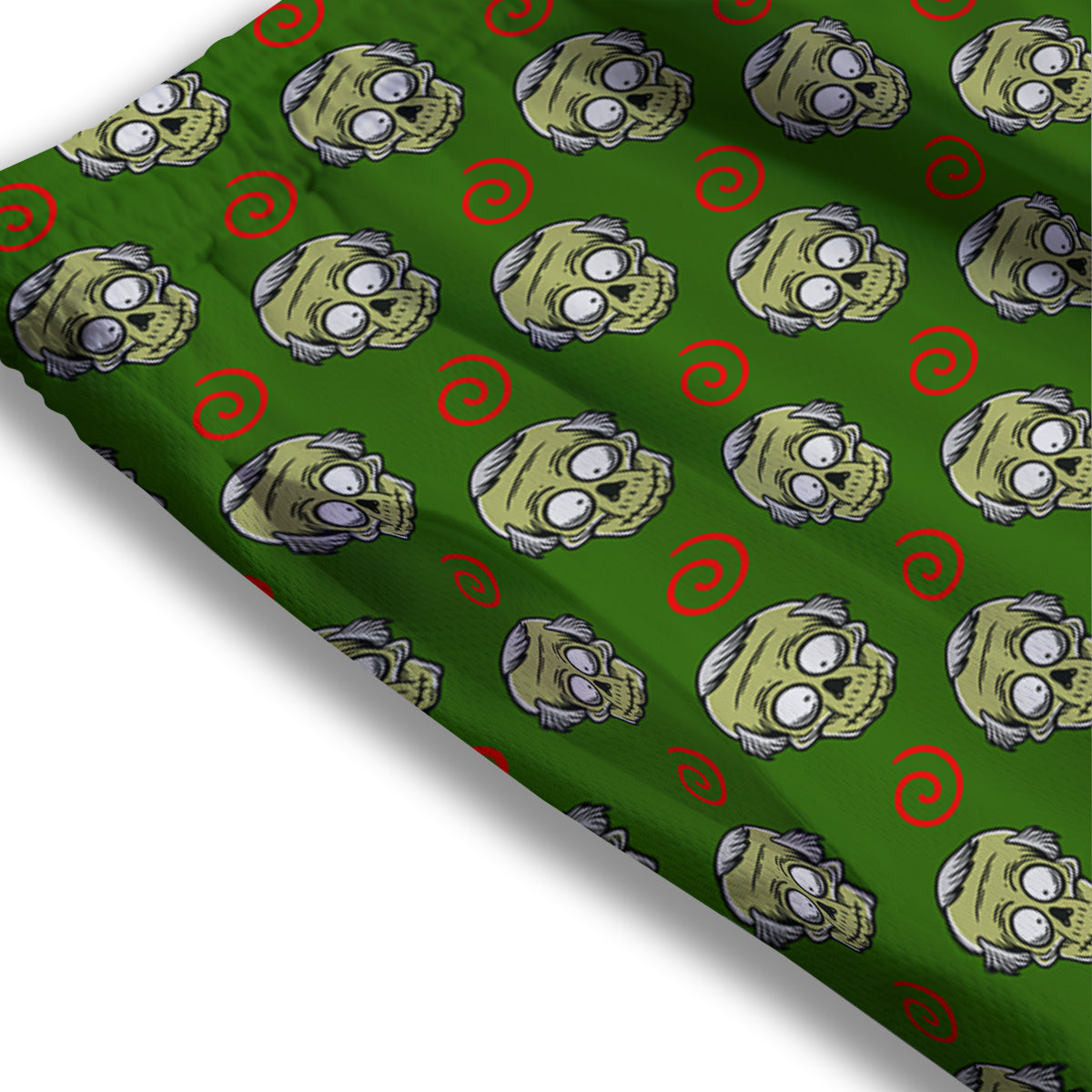 Zombie Cartoon Print Pattern Mesh Shorts-grizzshop