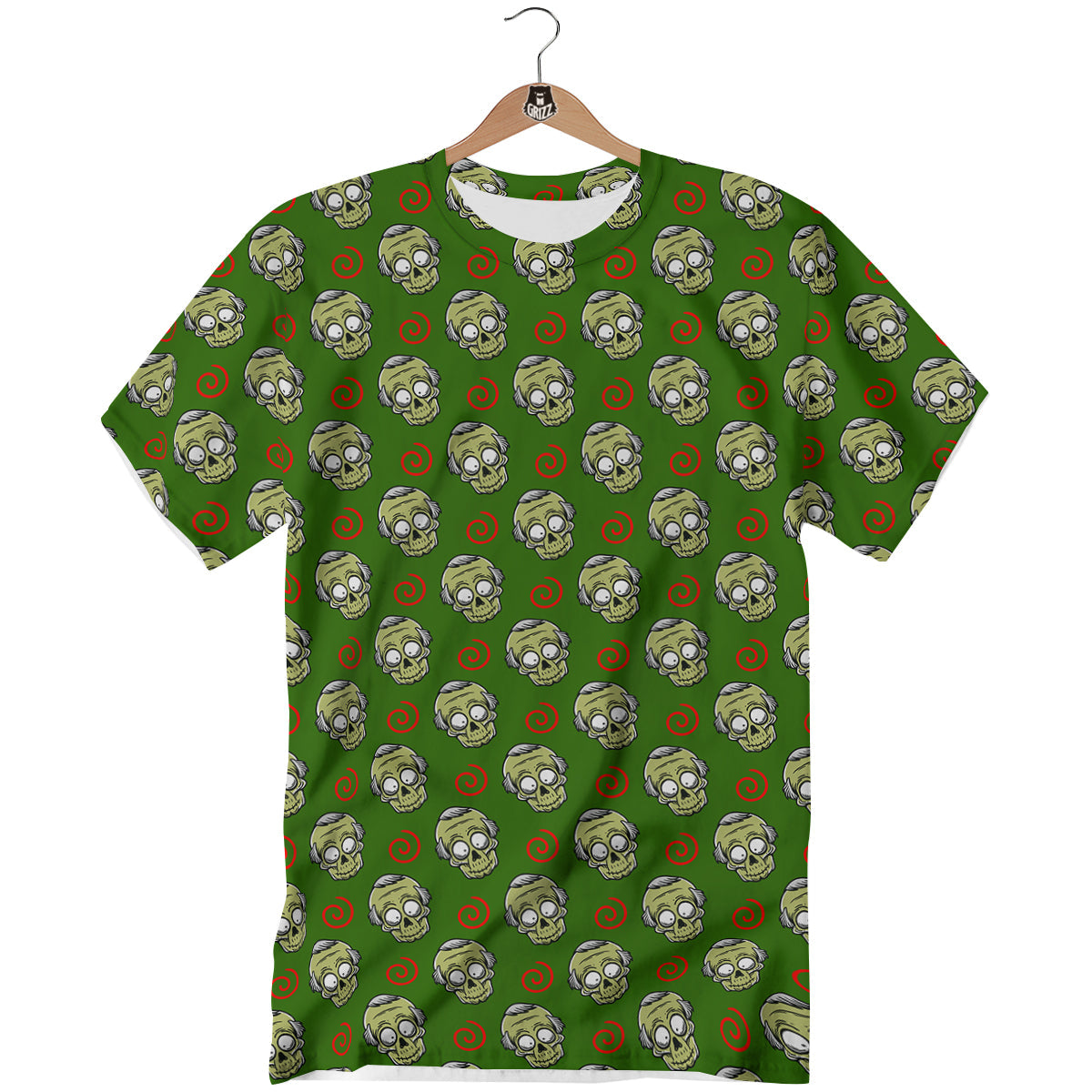 Zombie Cartoon Print Pattern T-Shirt-grizzshop