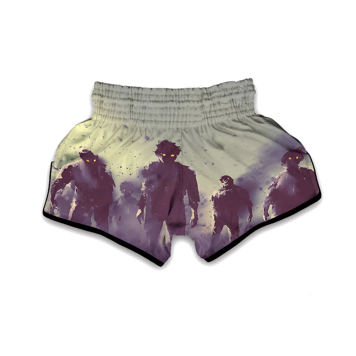 Zombie Crowd Muay Thai Boxing Shorts-grizzshop