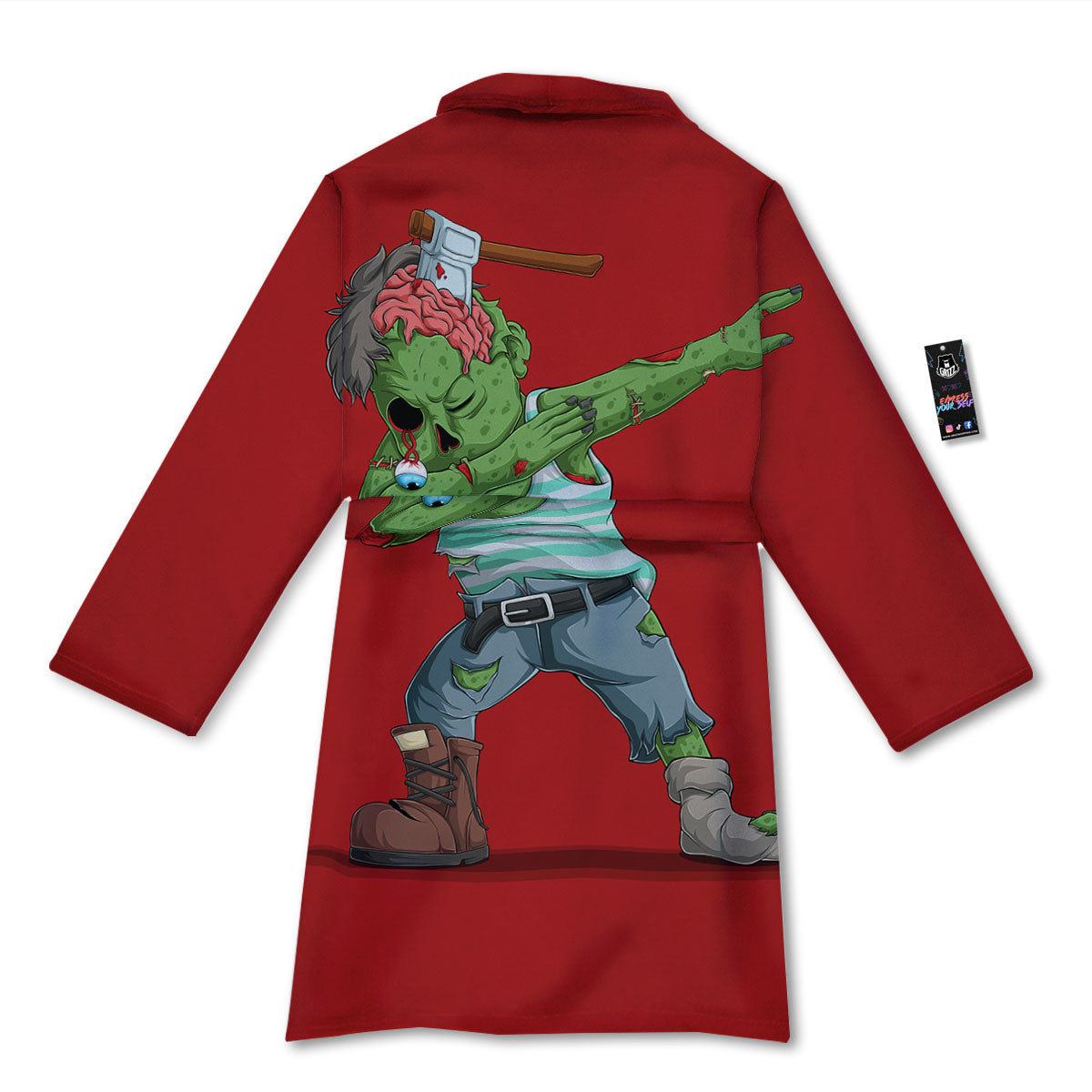 Zombie Dap Print Bathrobe-grizzshop