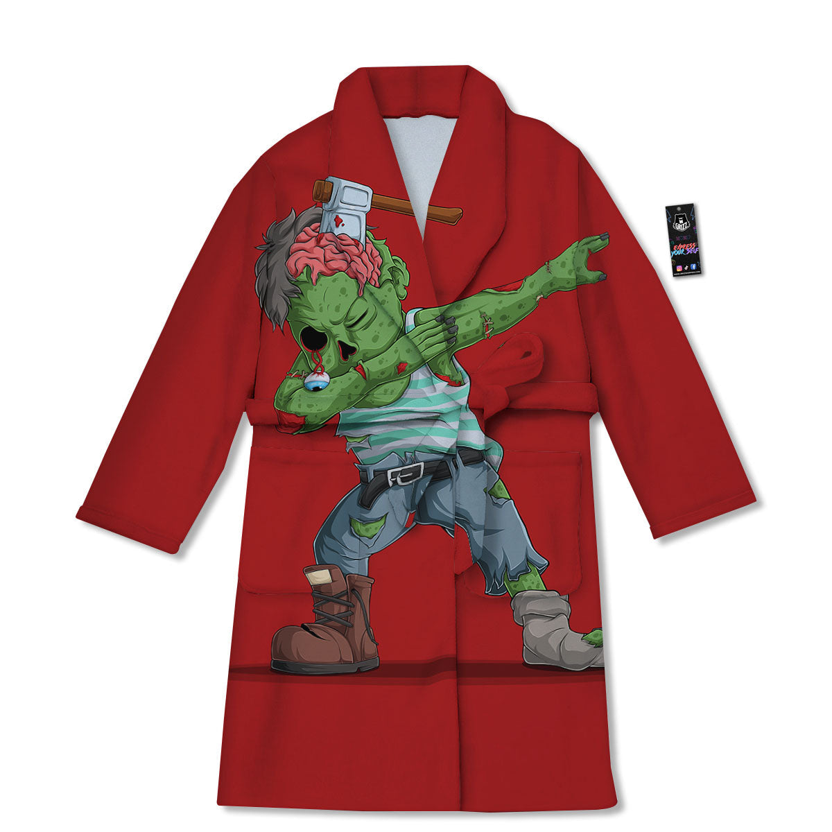 Zombie Dap Print Bathrobe-grizzshop