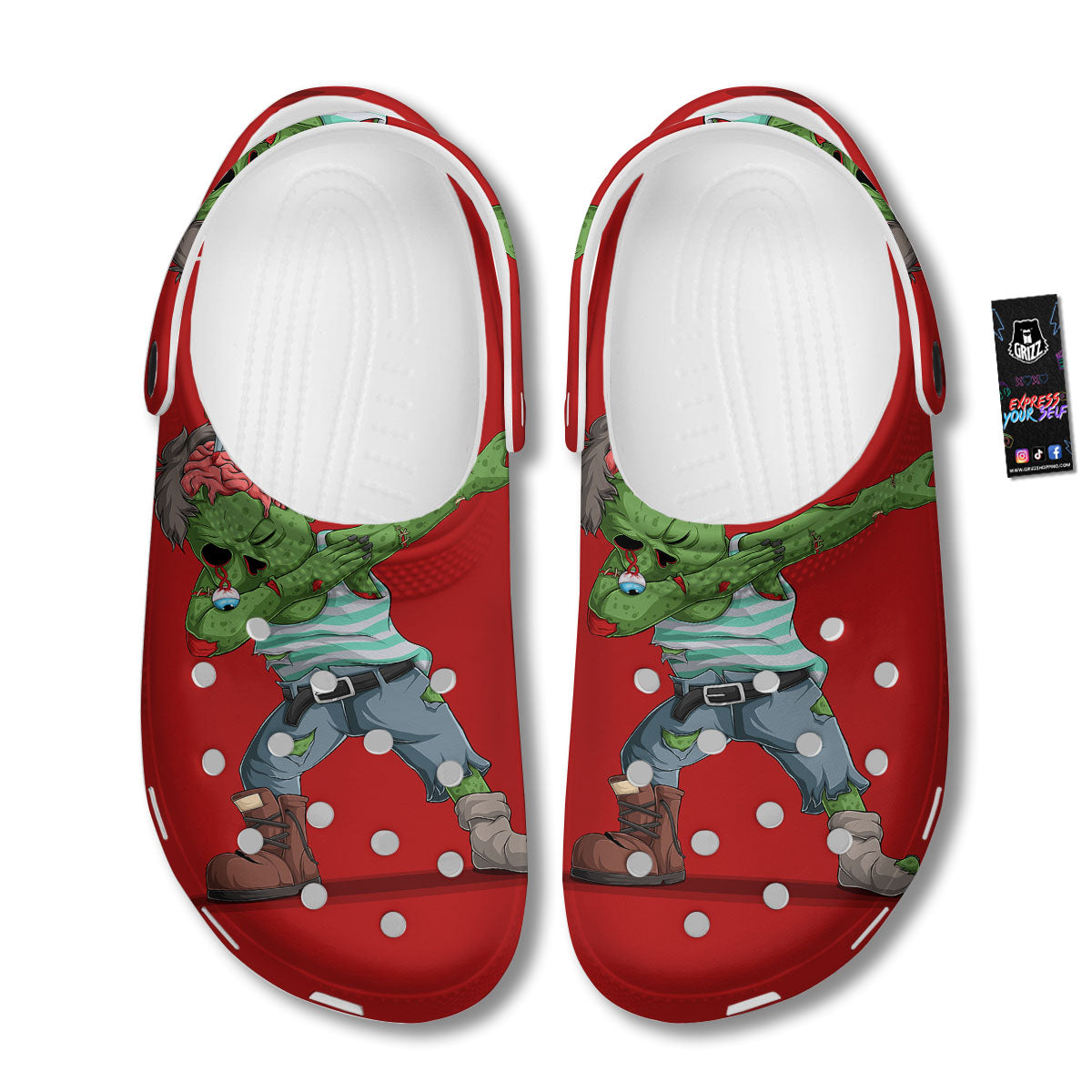 Zombie Dap Print Clog-grizzshop