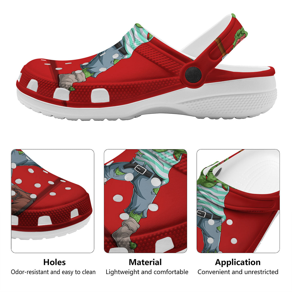 Zombie Dap Print Clog-grizzshop