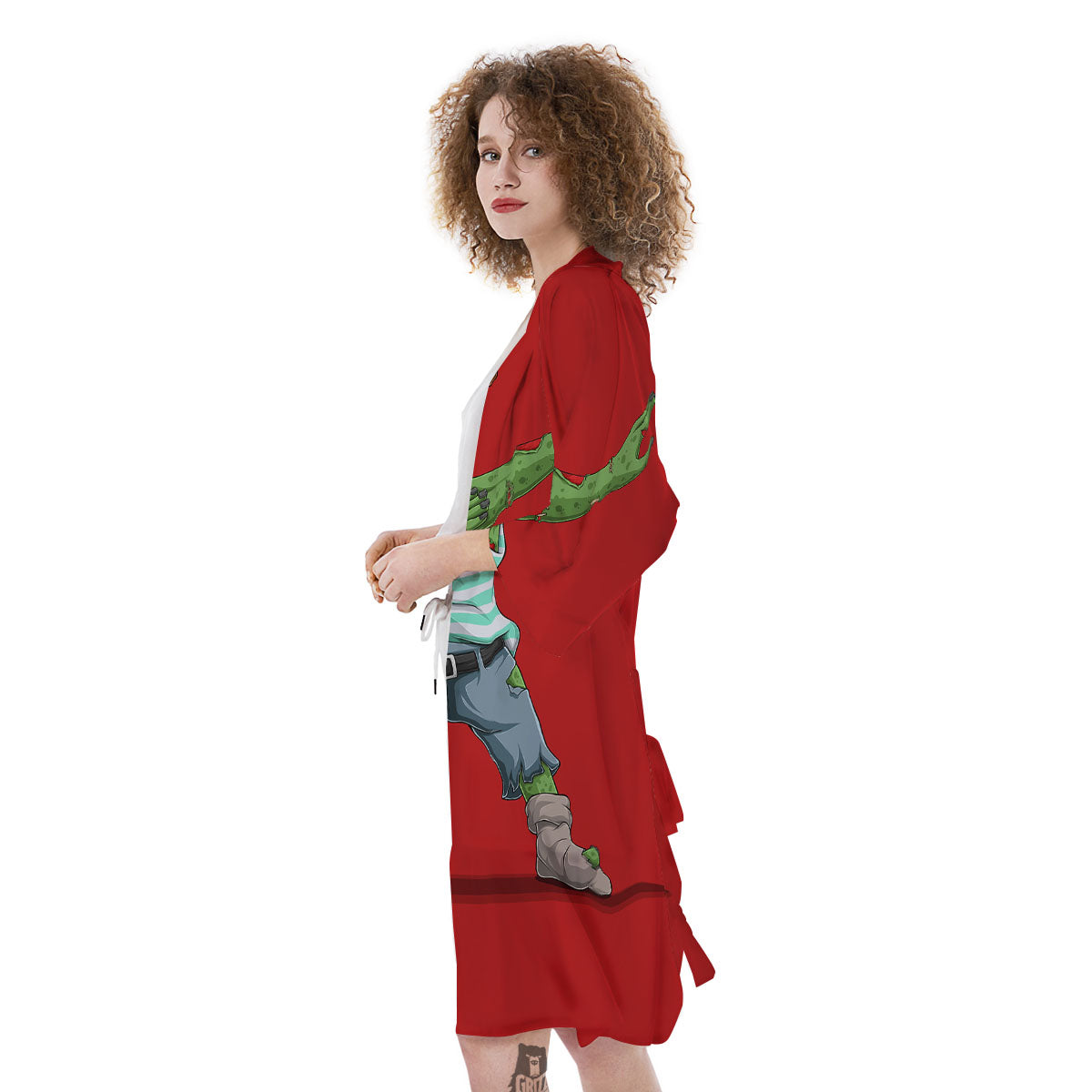Zombie Dap Print Kimono-grizzshop