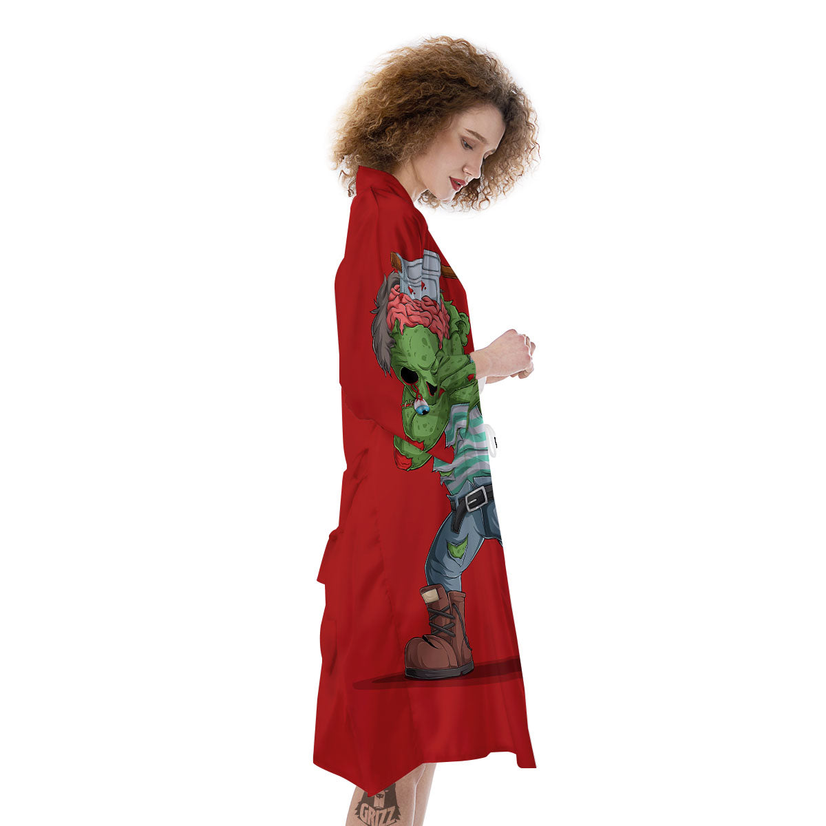 Zombie Dap Print Kimono-grizzshop