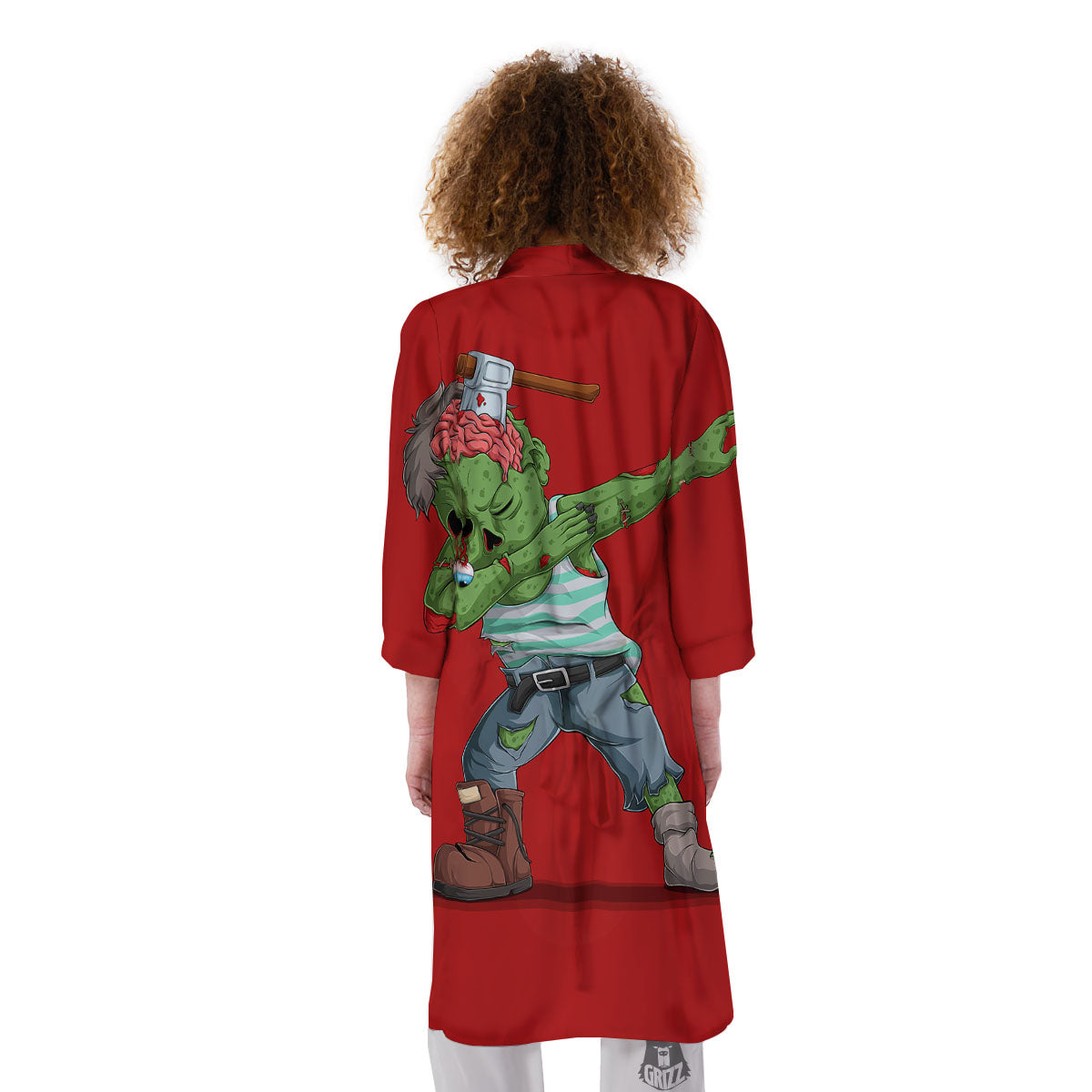 Zombie Dap Print Kimono-grizzshop