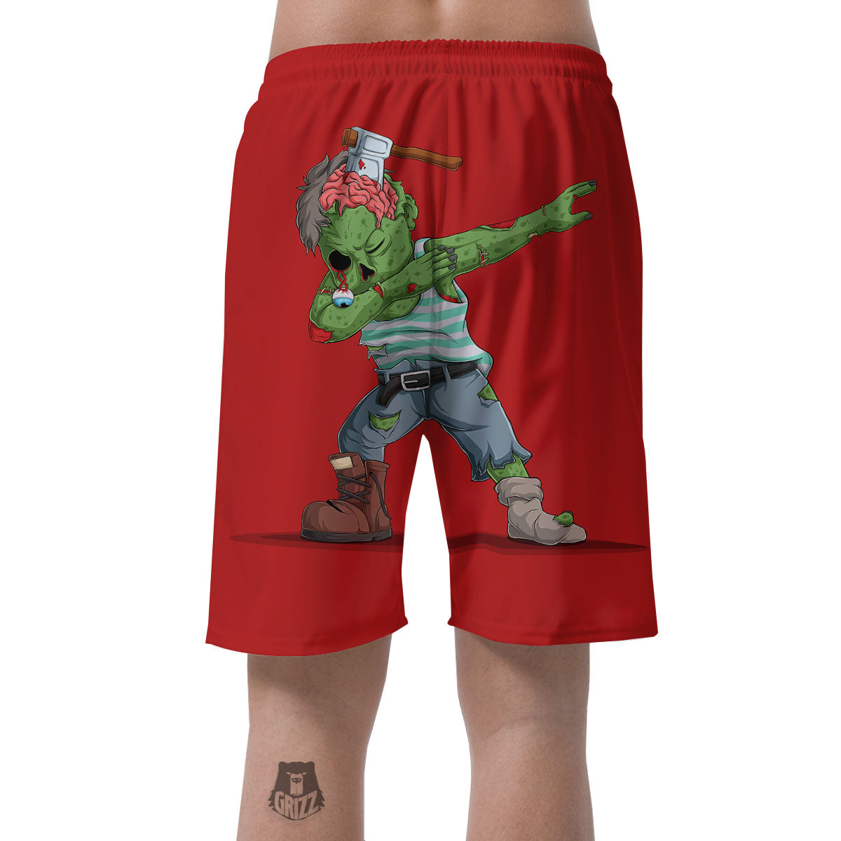 Zombie Dap Print Men's Shorts-grizzshop