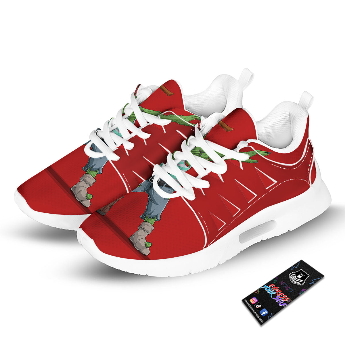 Zombie Dap Print Tennis Shoes-grizzshop