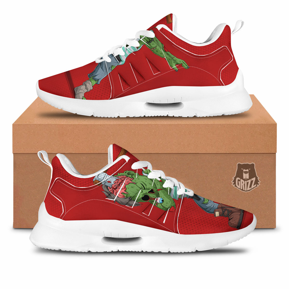 Zombie Dap Print Tennis Shoes-grizzshop