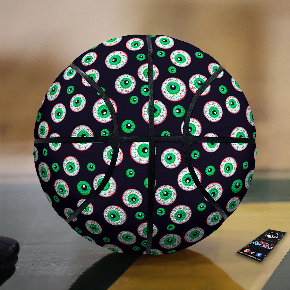 Zombie Eyeball Print Pattern Basketball-grizzshop