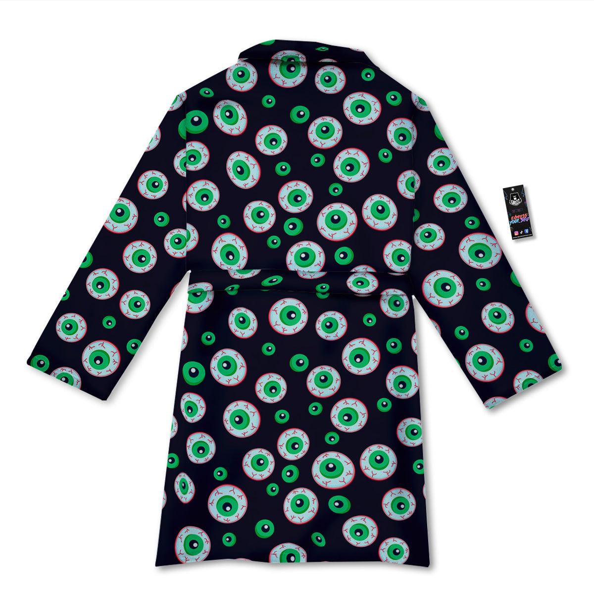 Zombie Eyeball Print Pattern Bathrobe-grizzshop