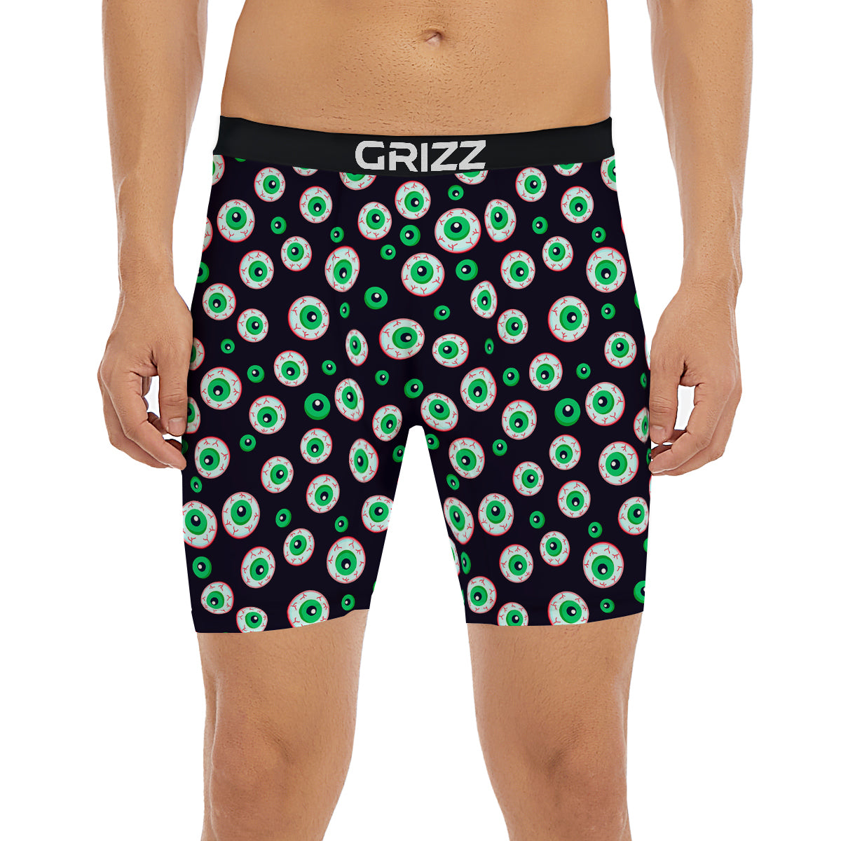 Zombie Eyeball Print Pattern Boxer Briefs-grizzshop
