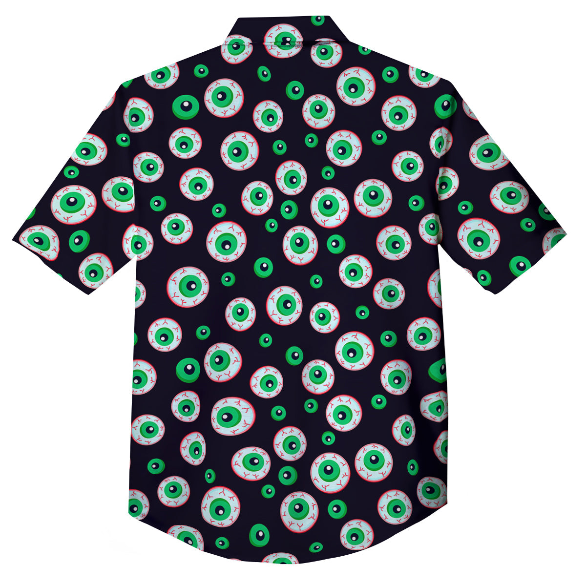 Zombie Eyeball Print Pattern Button Up Shirt-grizzshop