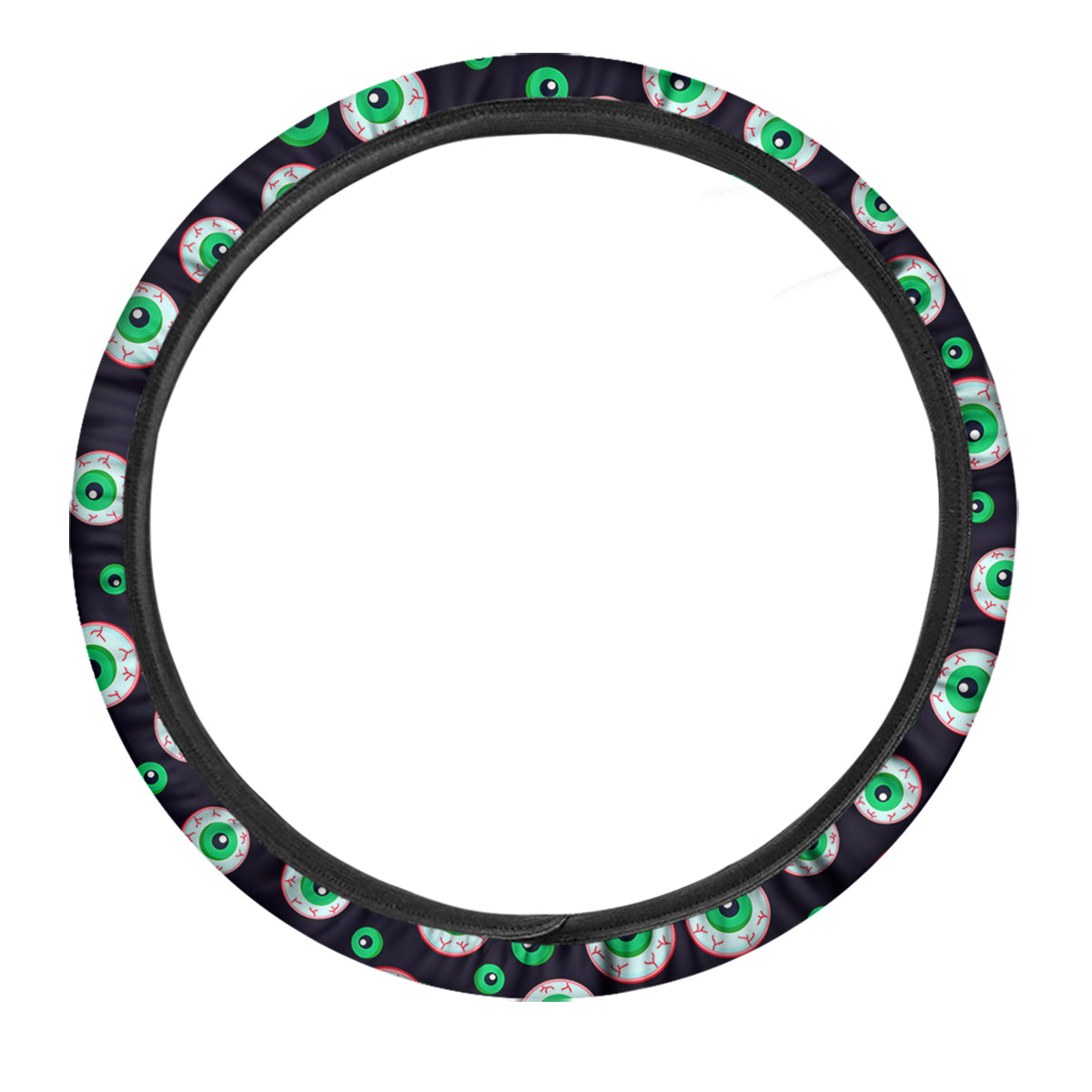Zombie Eyeball Print Pattern Car Steering Wheel Cover-grizzshop