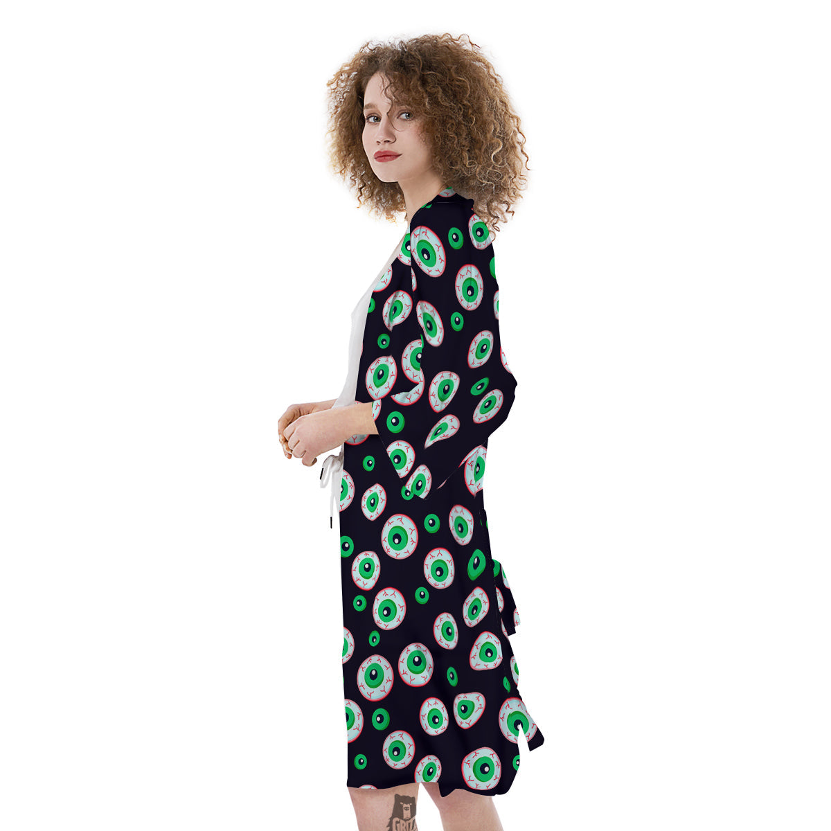 Zombie Eyeball Print Pattern Kimono-grizzshop