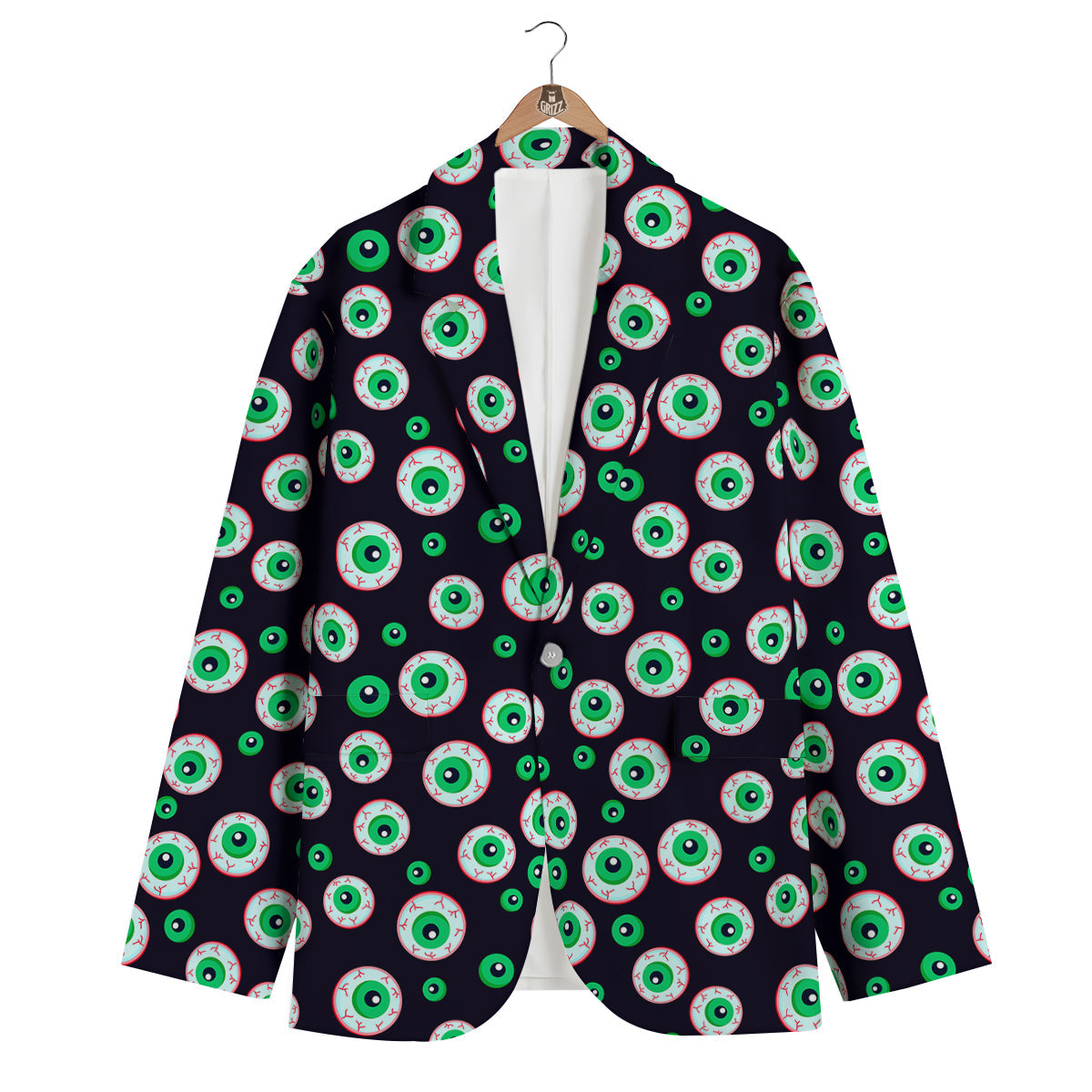 Zombie Eyeball Print Pattern Men's Blazer-grizzshop