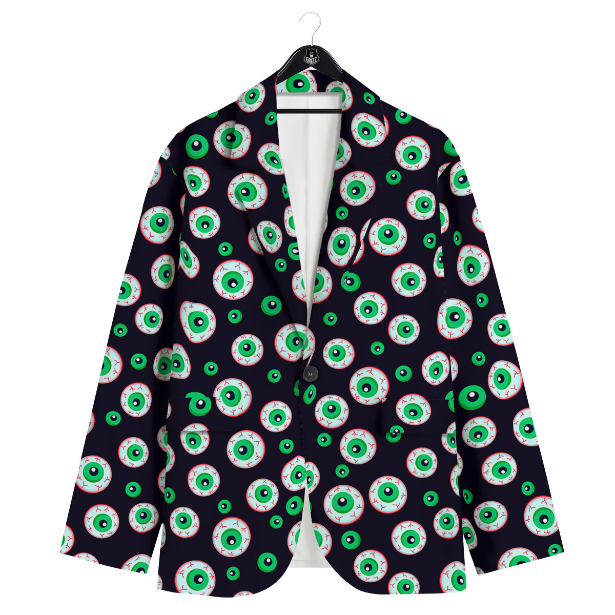 Zombie Eyeball Print Pattern Men's Sport Coat-grizzshop
