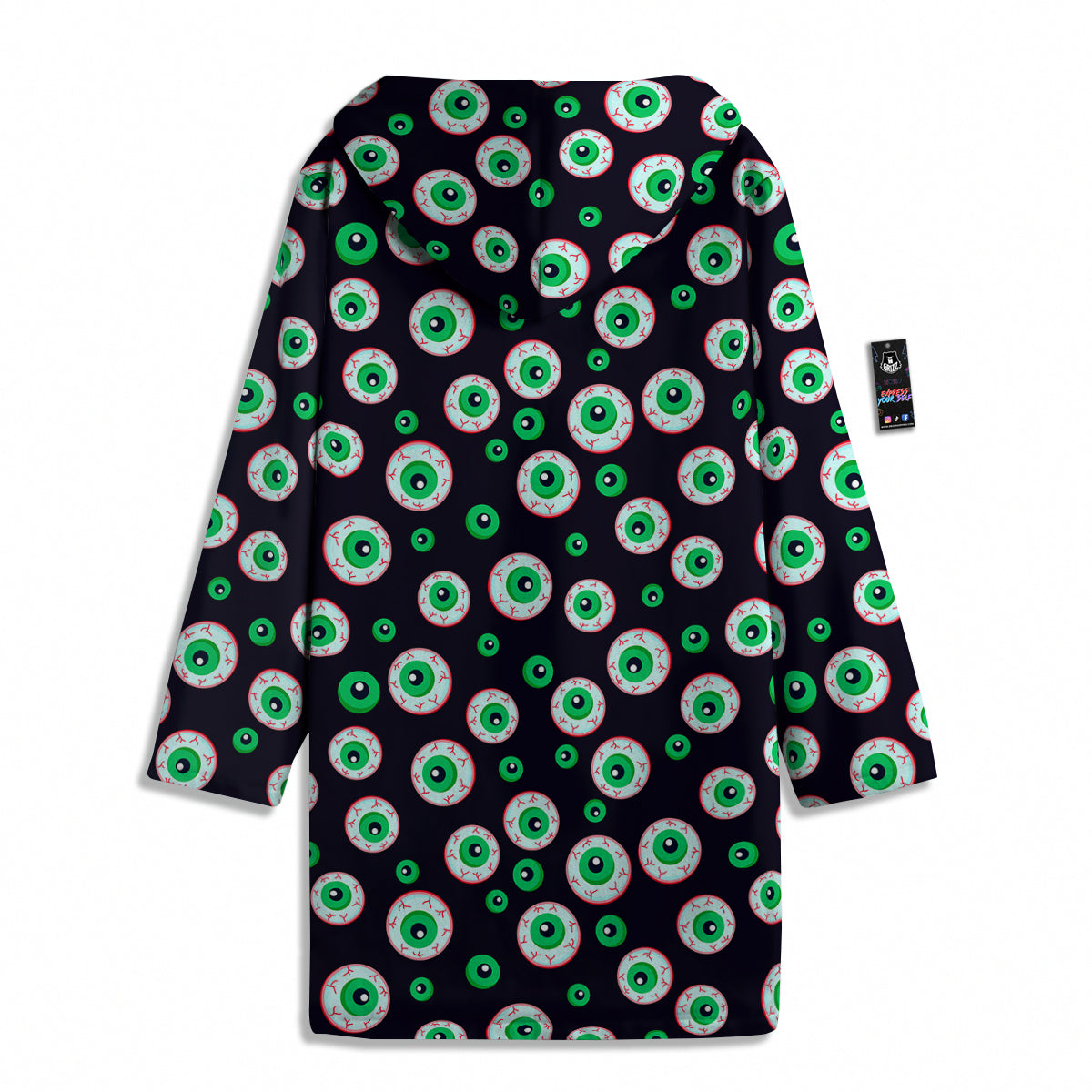 Zombie Eyeball Print Pattern Men's Windbreaker Jacket-grizzshop