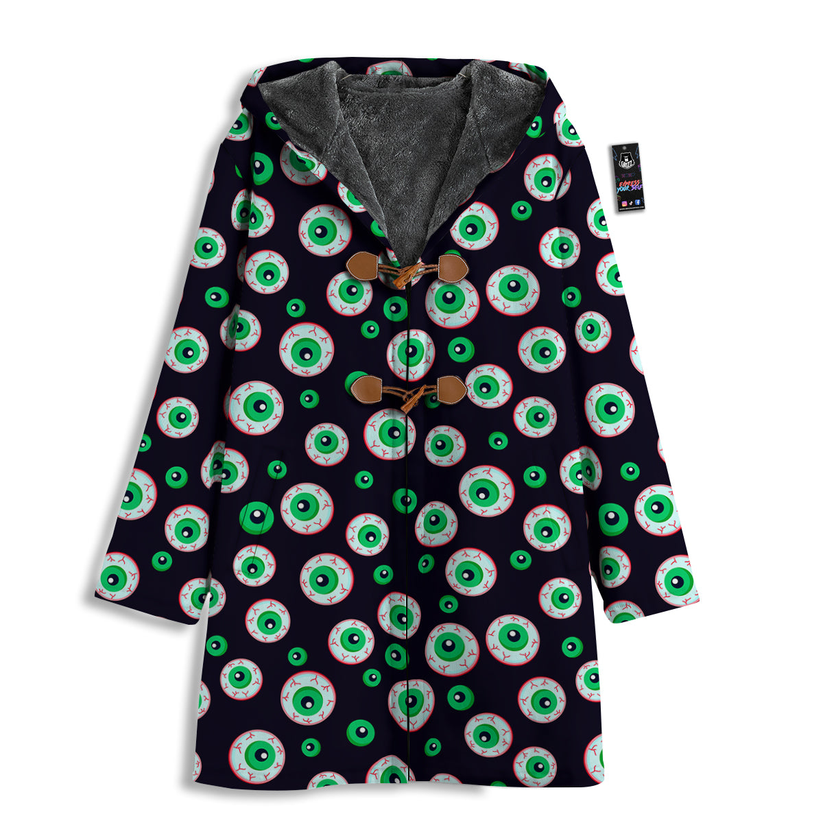 Zombie Eyeball Print Pattern Men's Windbreaker Jacket-grizzshop