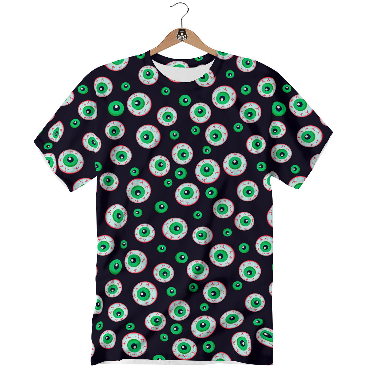 Zombie Eyeball Print Pattern T-Shirt-grizzshop