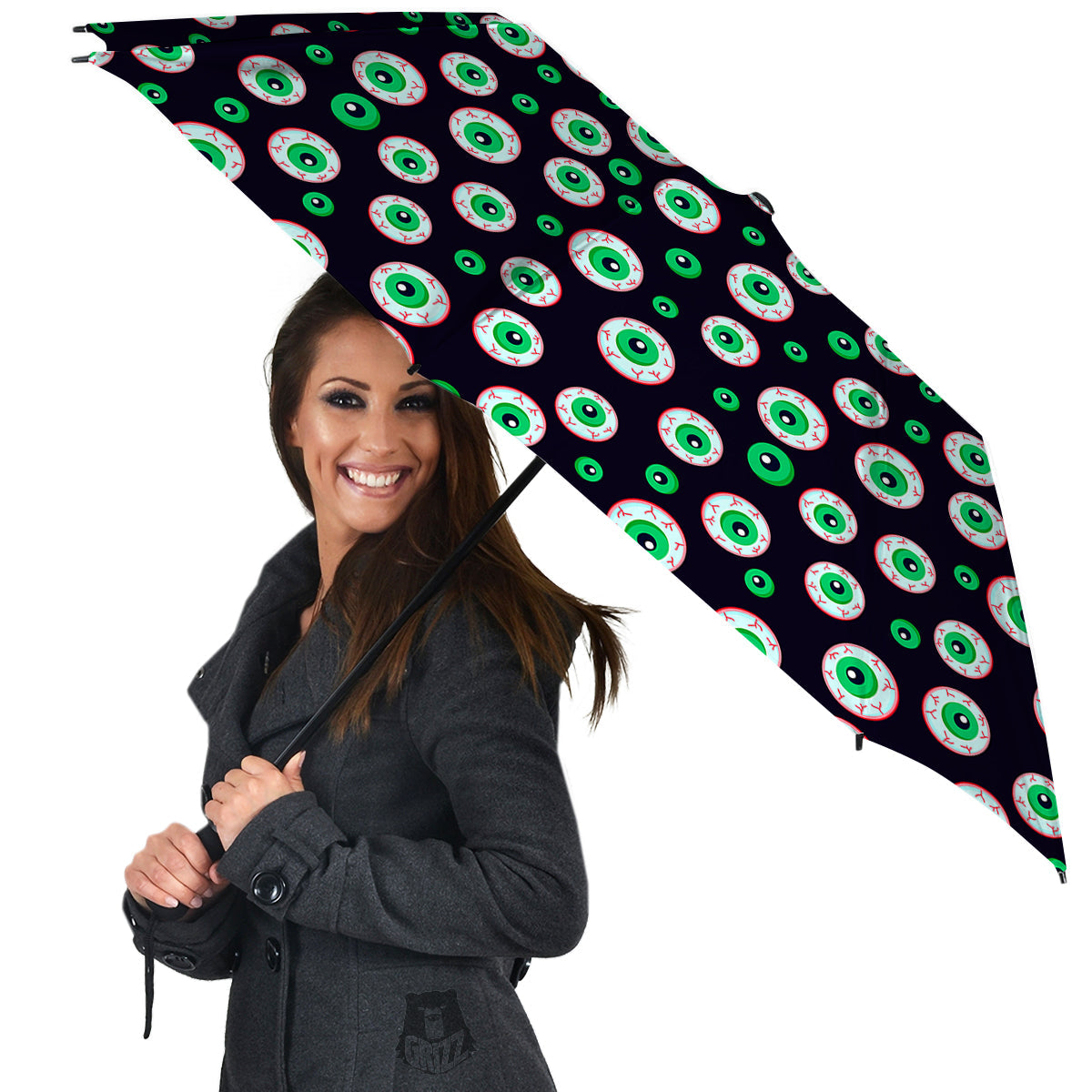 Zombie Eyeball Print Pattern Umbrella-grizzshop