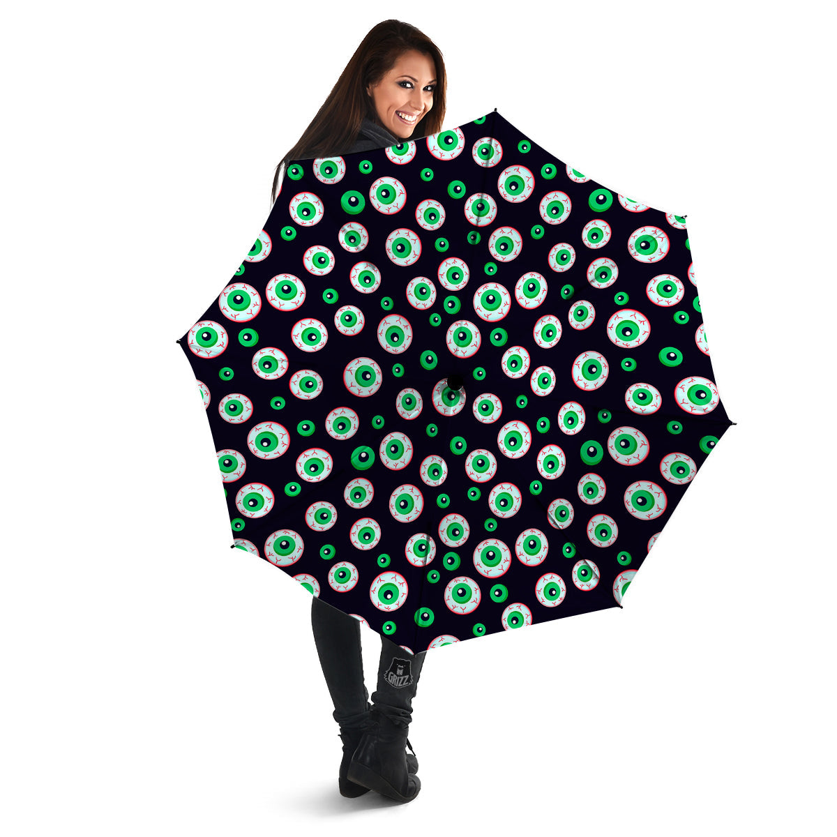 Zombie Eyeball Print Pattern Umbrella-grizzshop