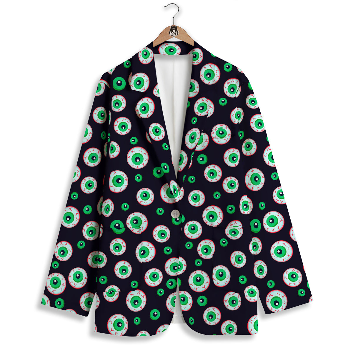 Zombie Eyeball Print Pattern Women's Blazer-grizzshop