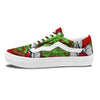 Zombie Face Halloween Character Print Skate Shoes-grizzshop