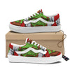 Zombie Face Halloween Character Print Skate Shoes-grizzshop