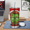 Zombie Face Halloween Character Print Tumbler-grizzshop