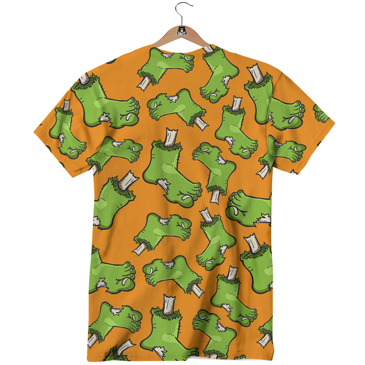 Zombie Foot Print Pattern T-Shirt-grizzshop