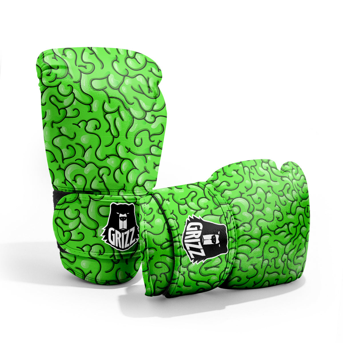 Zombie Green Brain Print Pattern Pro Boxing Glove