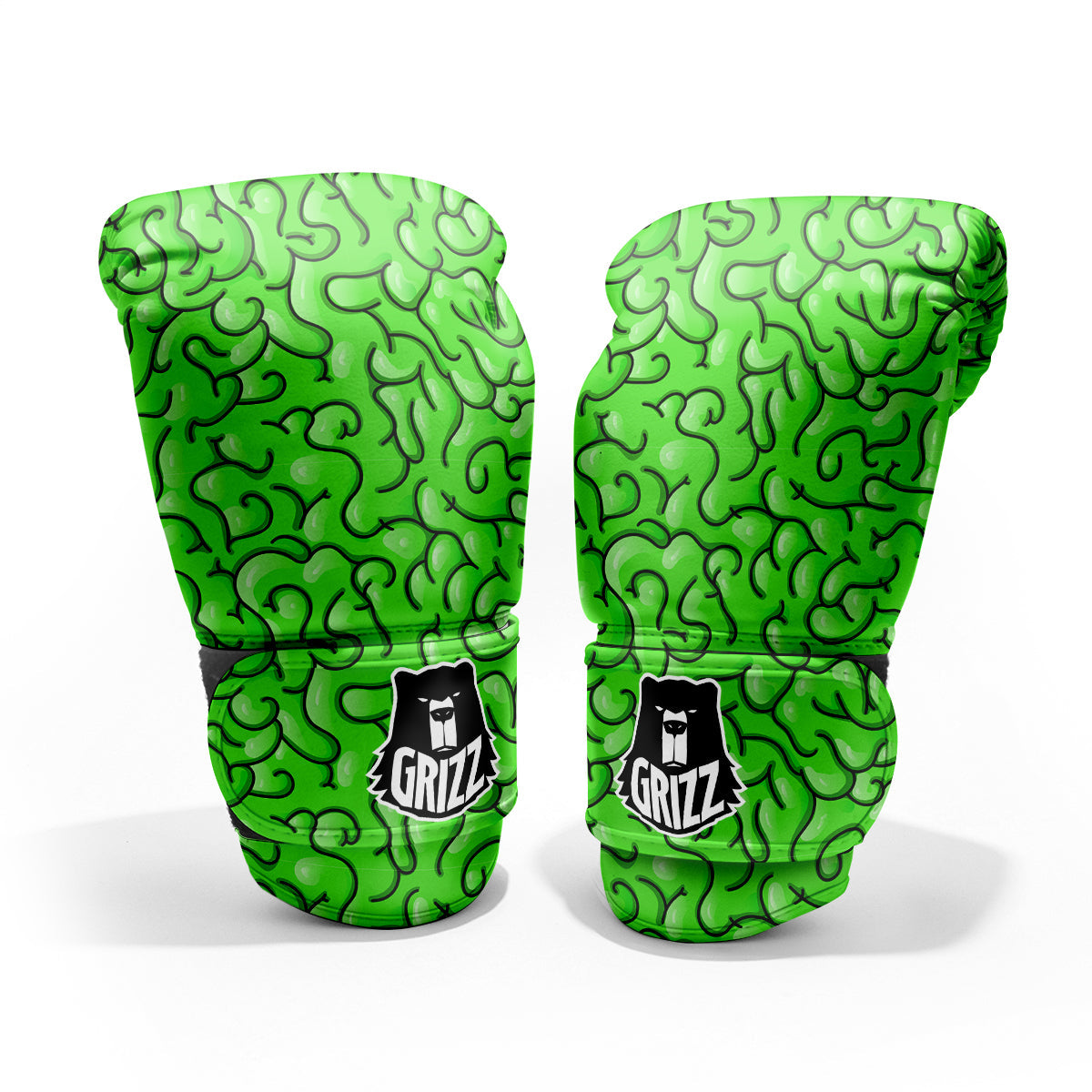 Zombie Green Brain Print Pattern Pro Boxing Glove
