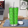 Zombie Green Brain Print Pattern Tumbler-grizzshop