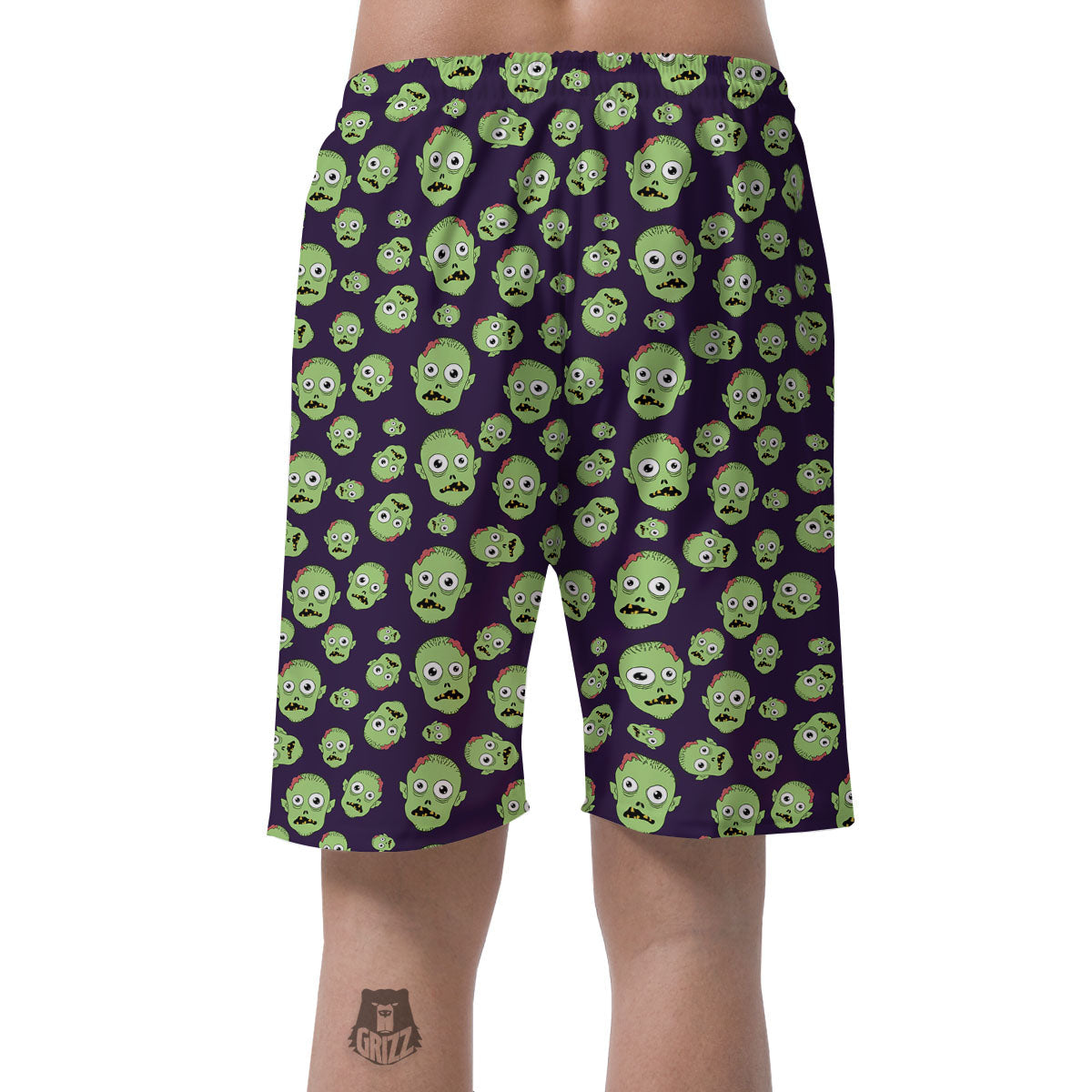 Zombie Green Print Pattern Men's Shorts-grizzshop