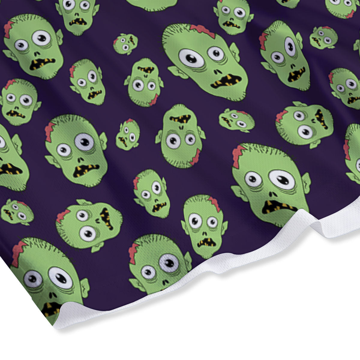 Zombie Green Print Pattern Mesh Shorts-grizzshop