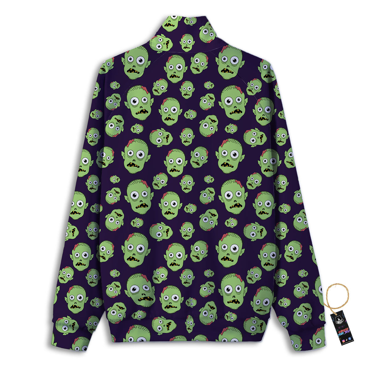 Zombie Green Print Pattern Track Jacket-grizzshop
