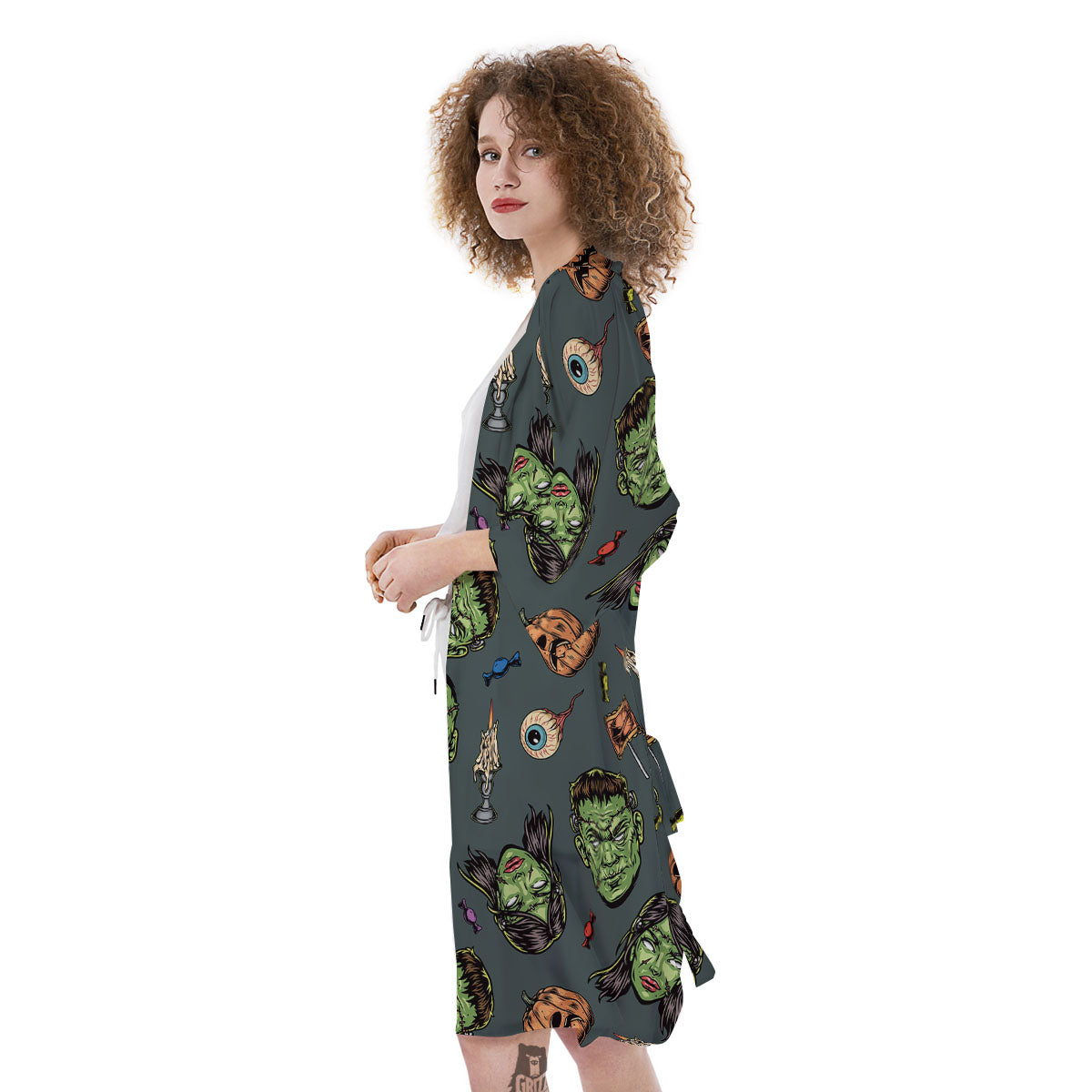 Zombie Halloween Print Pattern Kimono-grizzshop