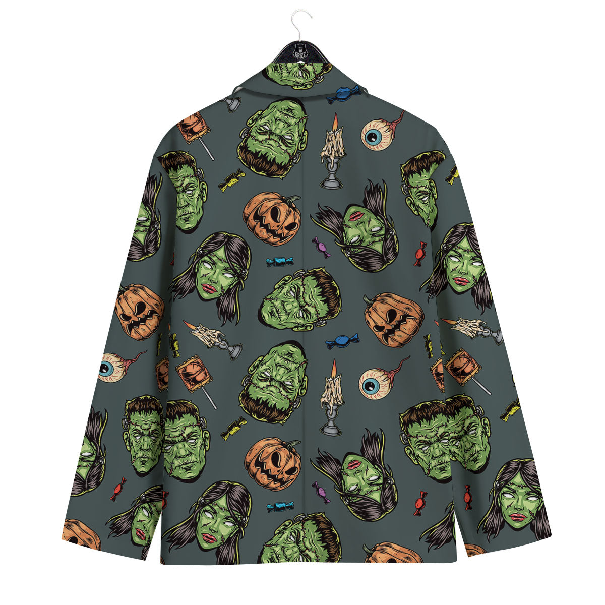Zombie Halloween Print Pattern Men's Sport Coat-grizzshop
