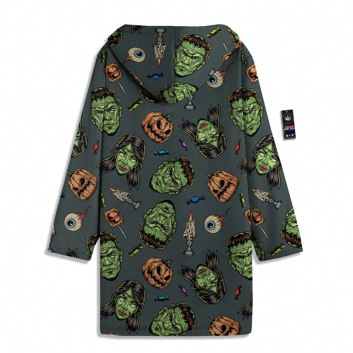 Zombie Halloween Print Pattern Men's Windbreaker Jacket-grizzshop