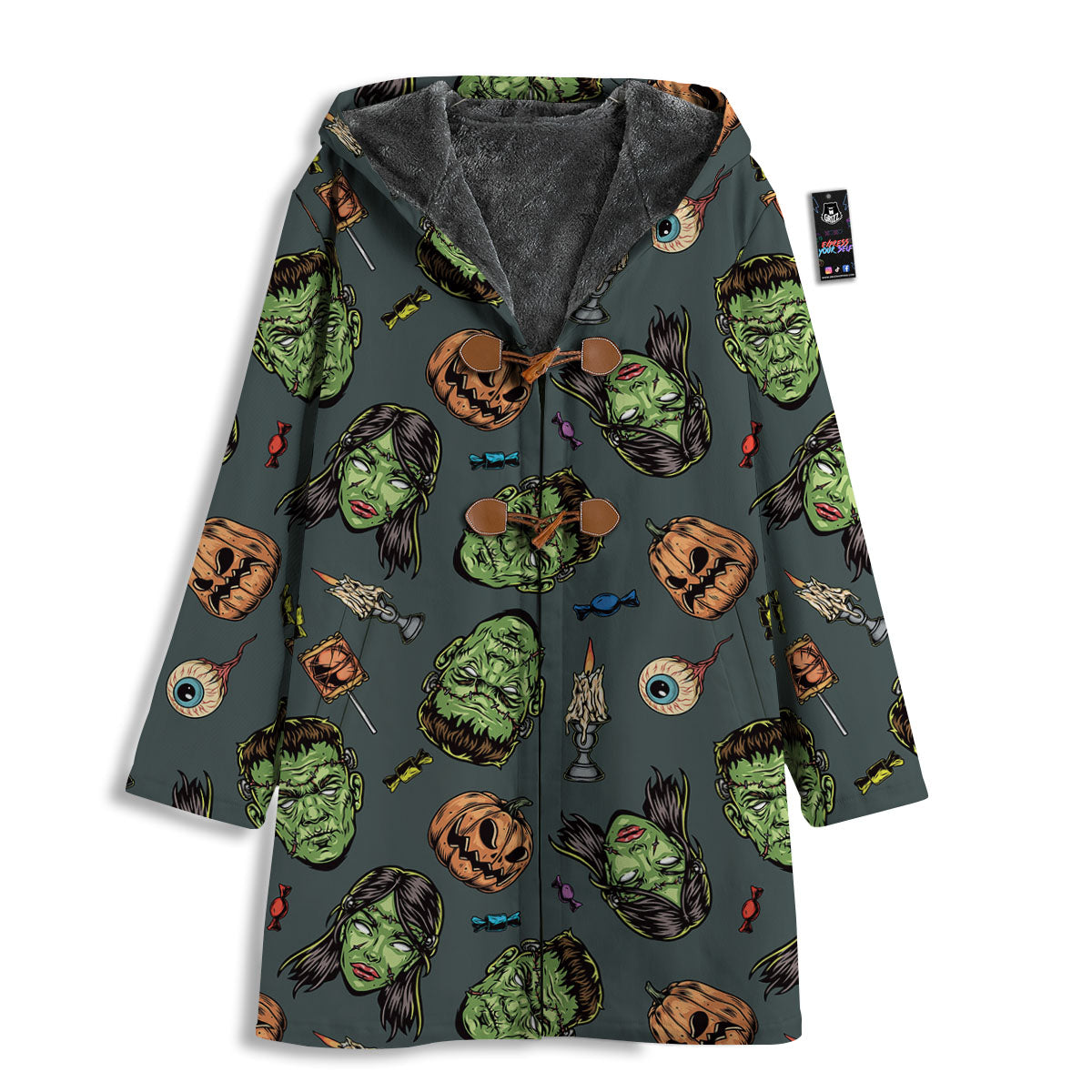 Zombie Halloween Print Pattern Men's Windbreaker Jacket-grizzshop