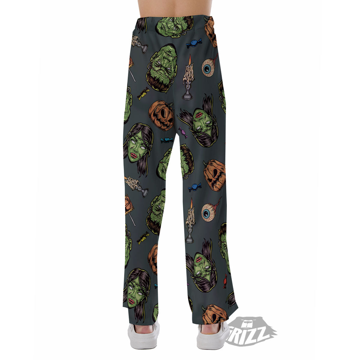 Zombie Halloween Print Pattern Pajama Pants-grizzshop