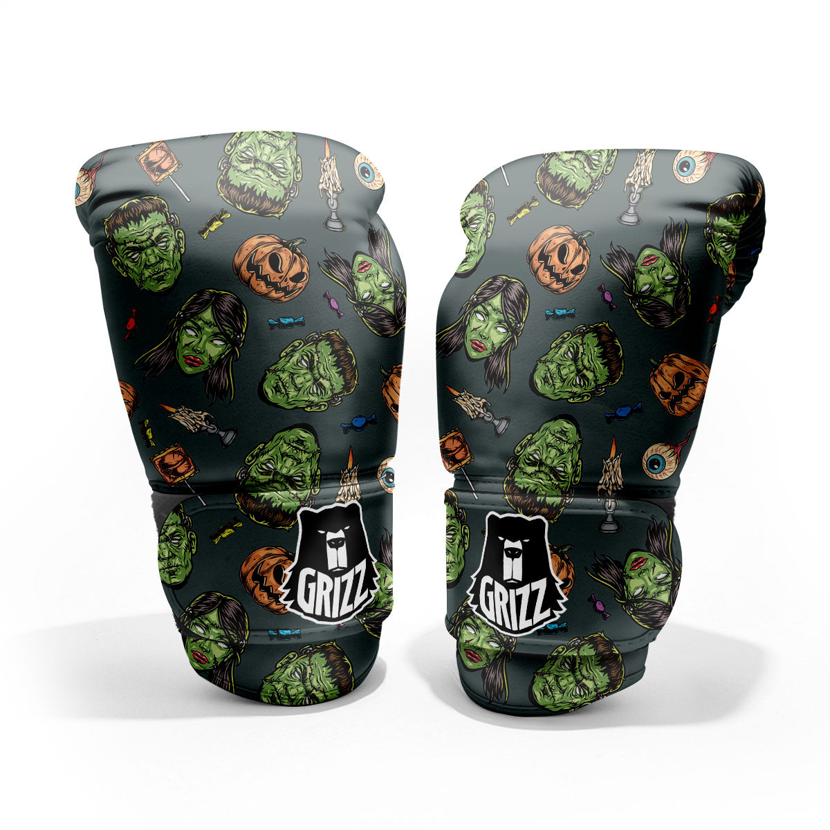 Zombie Halloween Print Pattern Pro Boxing Glove