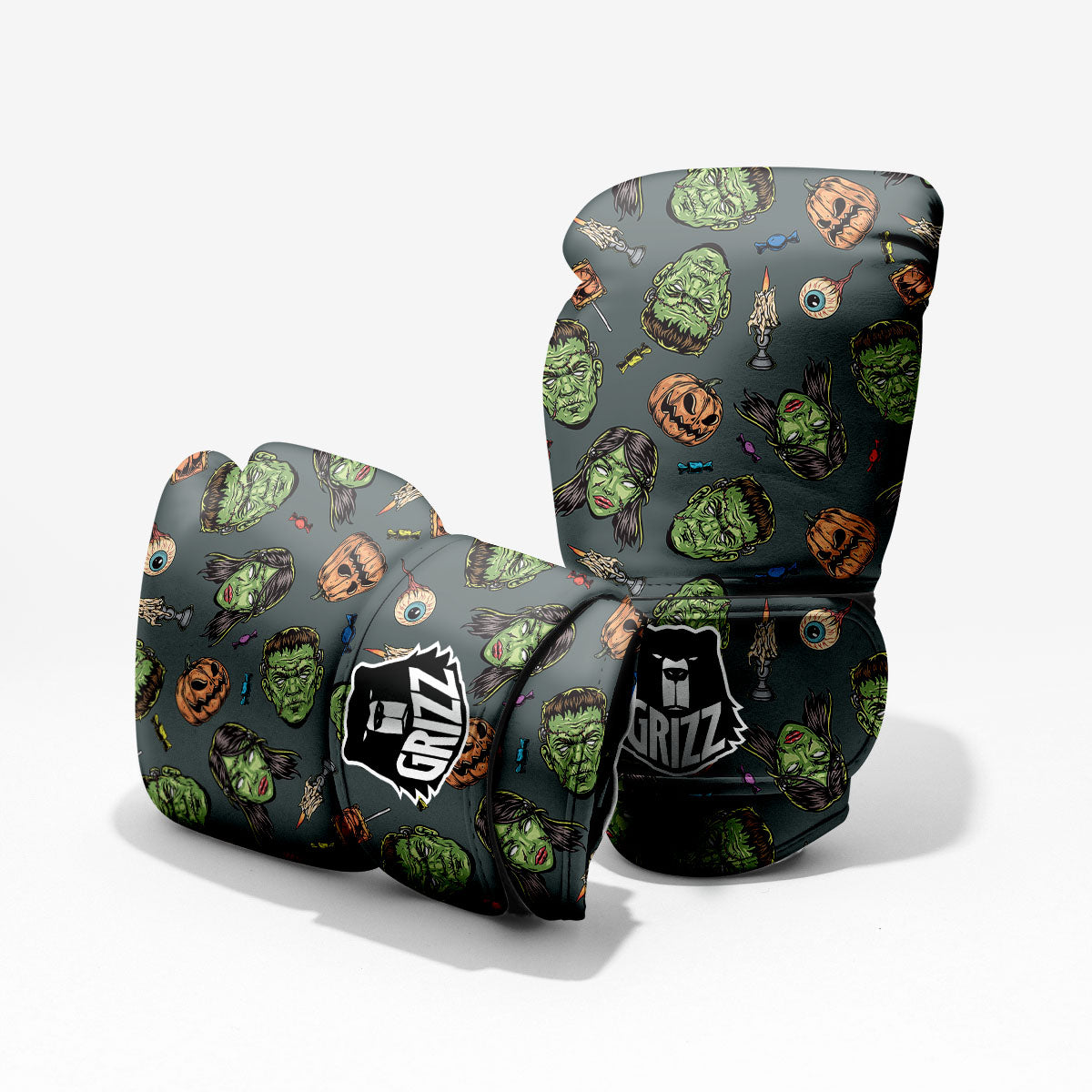 Zombie Halloween Print Pattern Pro Boxing Glove