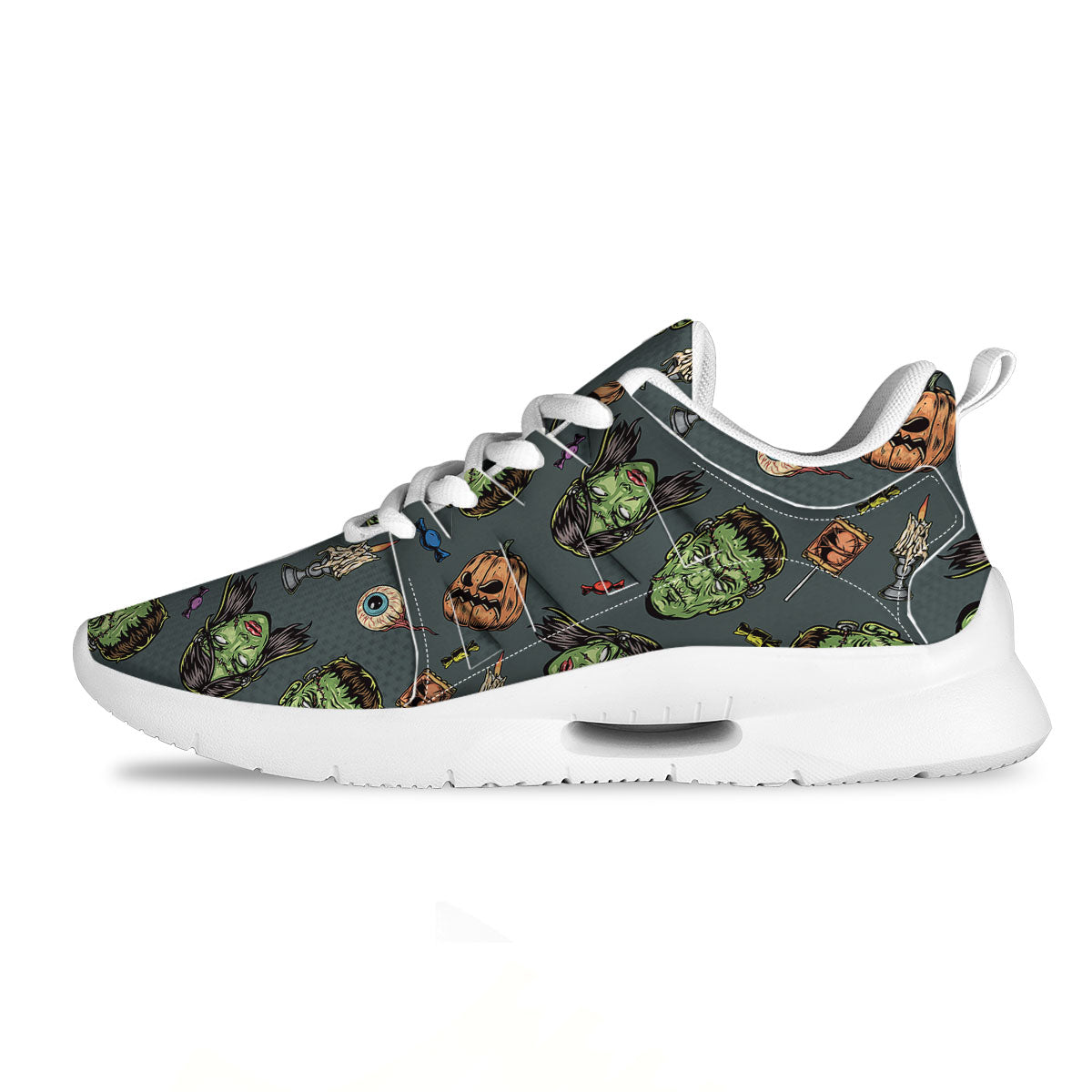 Zombie Halloween Print Pattern Tennis Shoes-grizzshop