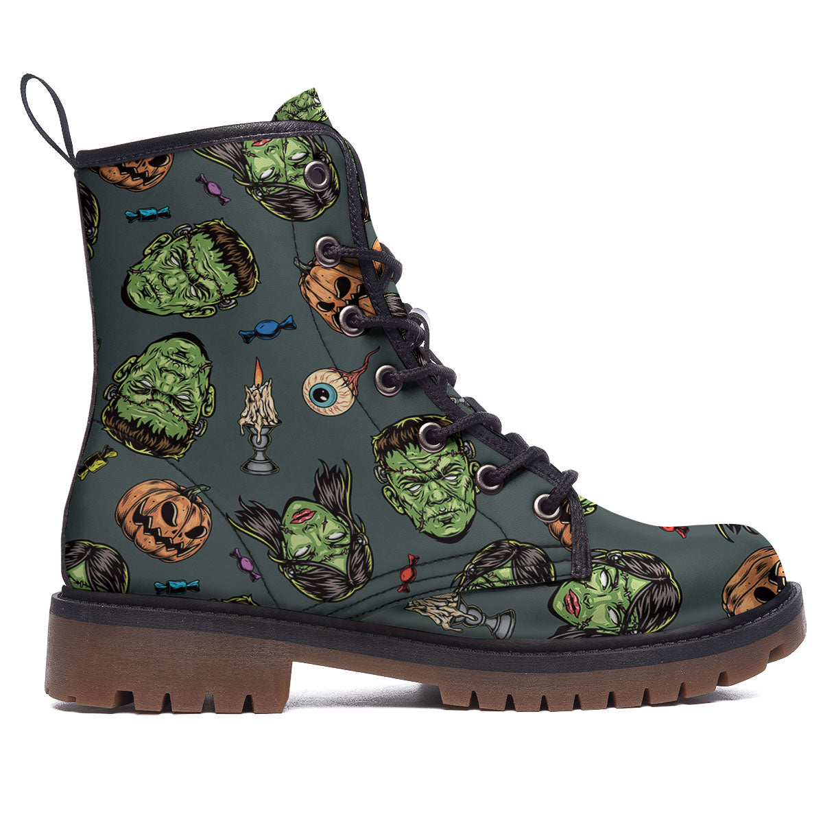 Zombie Halloween Print Pattern Work Boots-grizzshop
