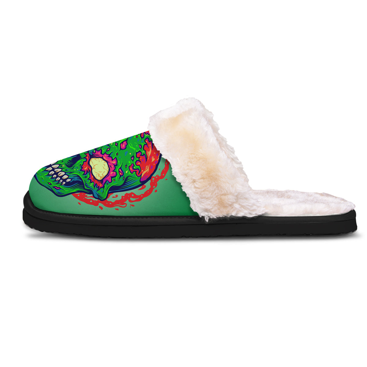Zombie Halloween Skull Print Slippers-grizzshop