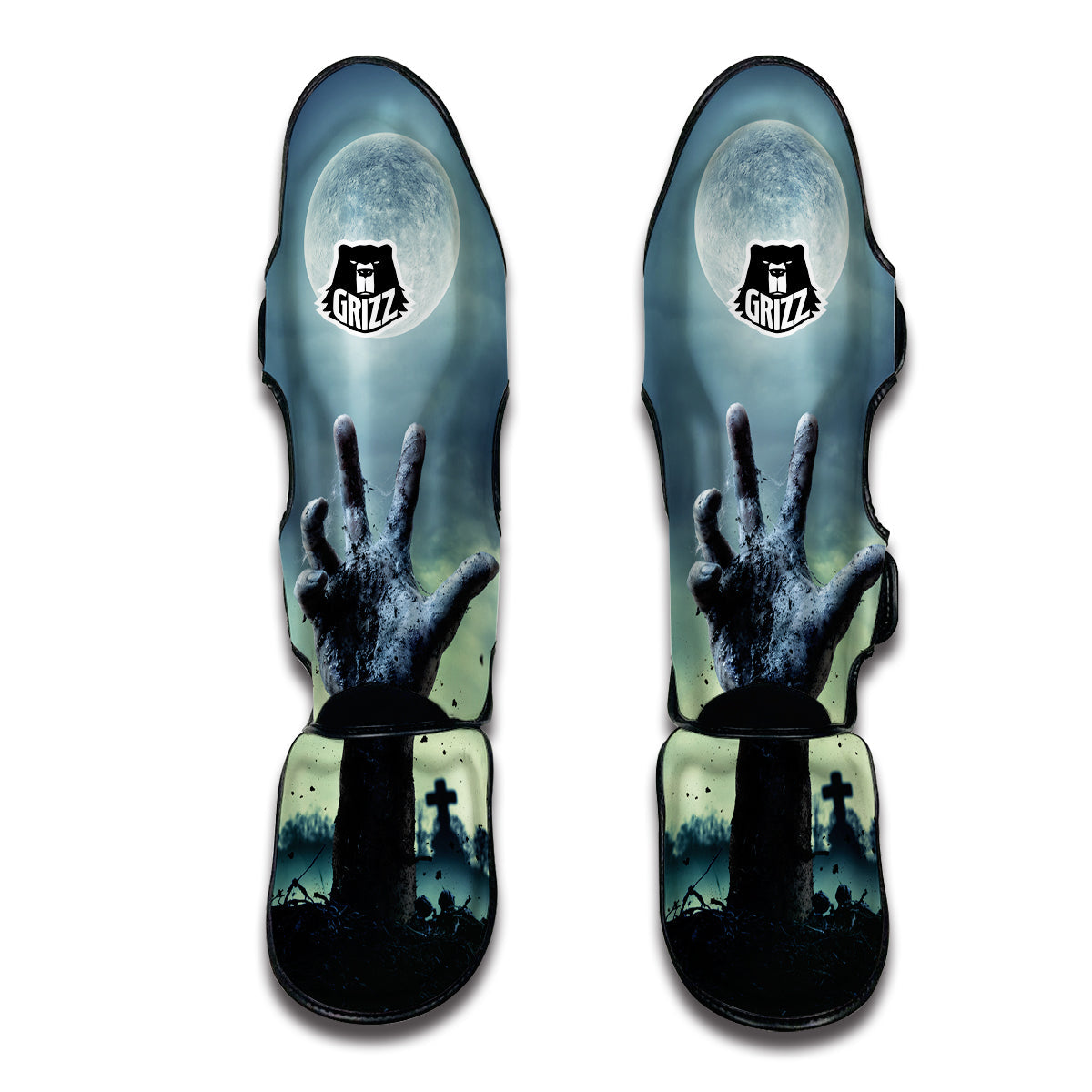 Zombie Hand Muay Thai Shin Guards-grizzshop